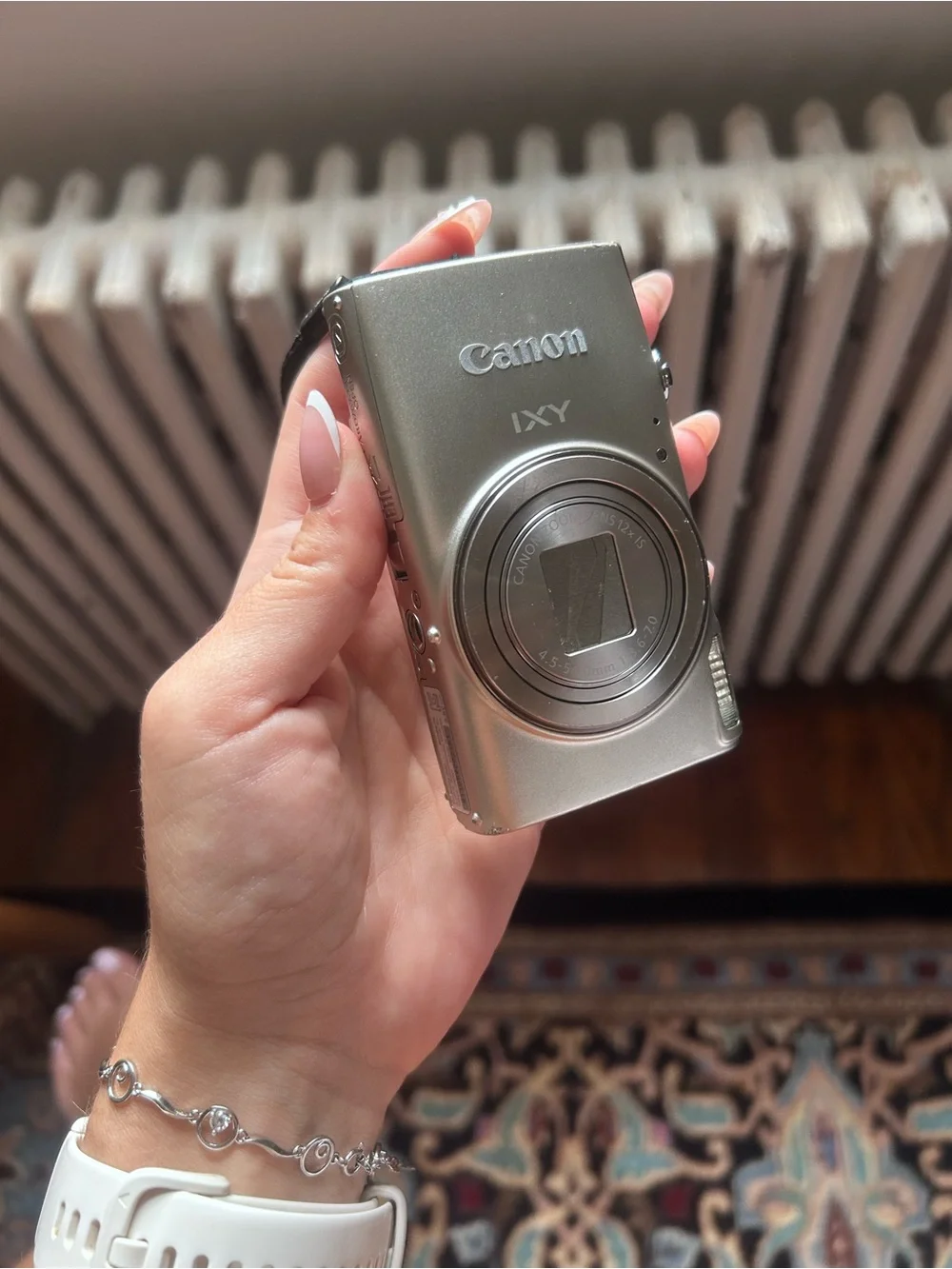 Canon Silver Compact Point-and-Shoot Digital Camera IXY650